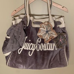 Juicy Couture Velvet Grey Handbag